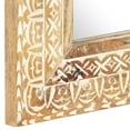 thumbnail image 3 of vidaXL Hand-Carved Mirror 80x50x2.6 cm Solid Mango Wood, 3 of 3