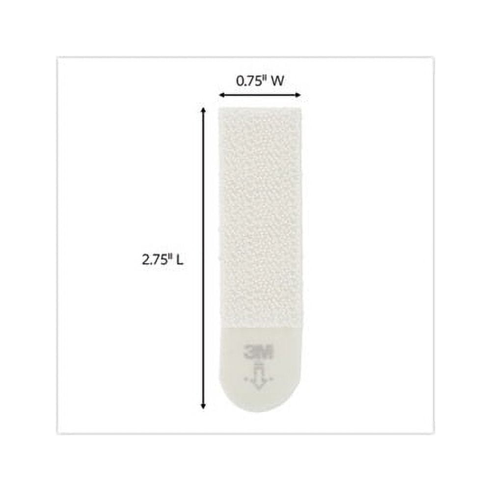 Picture Hanging Strips Cabinet Pack, Removable, 0.75" x 2.75", White, 4/Set, 50 Sets/Carton