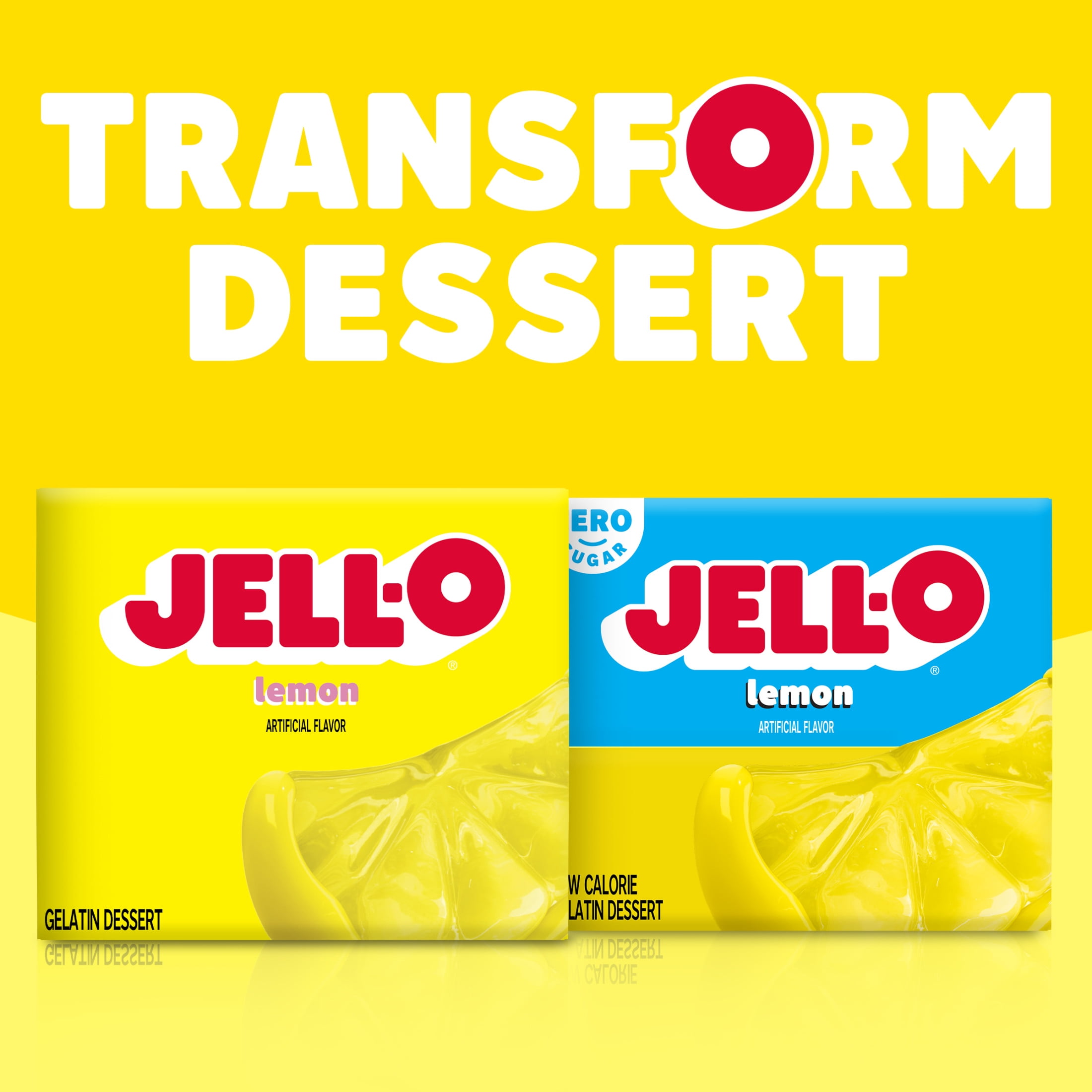 Jell-O Lemon Gelatin Dessert Mix, 3 oz Box