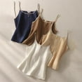 thumbnail image 5 of Brown Womens Tops Womens Cotton Linen Camisole Tank Tops Causal O Neck Sleeveless Top Summer Loose Fit Spaghetti Strap Shirts Tees Shirts for Women, 5 of 6