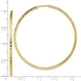 thumbnail image 4 of Auriga Fine Jewelry 14K Yellow Gold Square Tube Endless Hoop Earrings for Women (L- 49mm, W- 50mm), 4 of 5