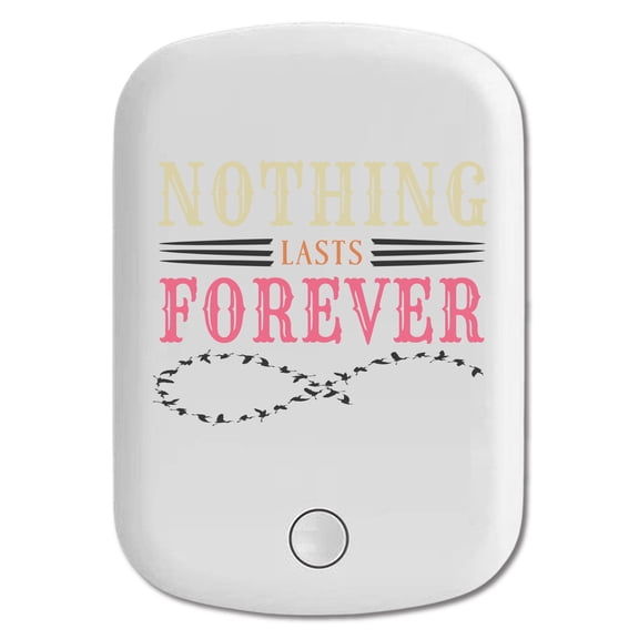 DistinctInk Magnetic Battery Pack, 5000 mAh Wireless Portable Charger with USB-C Cable, Compatible with MagSafe iPhone 14 / 13 / 12 Series - Nothing Lasts Forever