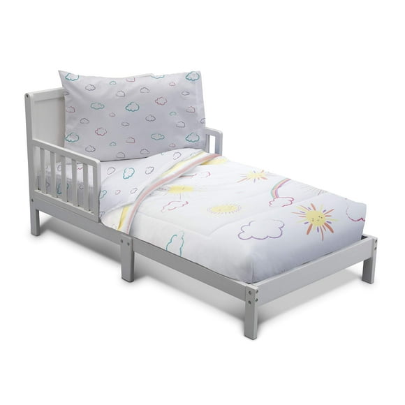 Juego de ropa de cama para niños pequeños Delta Children Sunshine de 4 piezas para niñas