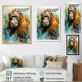 thumbnail image 4 of Designart "Orangutan In The Brown Rainforest I" Orangutan Floater Framed Wall Art Prints, 4 of 5
