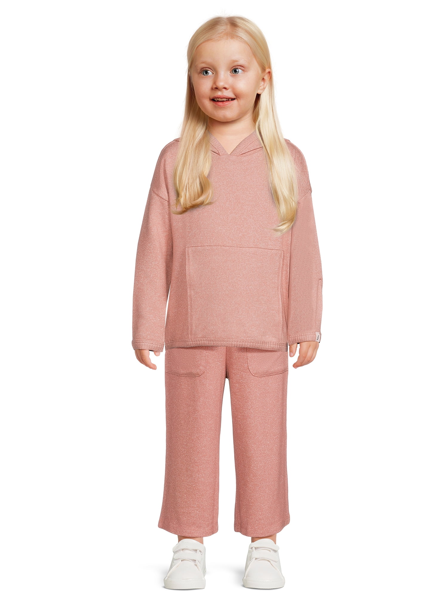easy-peasy Toddler Girl Hacci Wide Leg Pant, Sizes 12 Months-5T