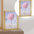 thumbnail image 2 of VogueV Golden Square Photo Frame, Art Picture Frame for Living Room Bedroom Tabletop Display, Decorative Home Accent Handicraft, Modern Table Shelf Decor, A Photo Frame, 2 of 9
