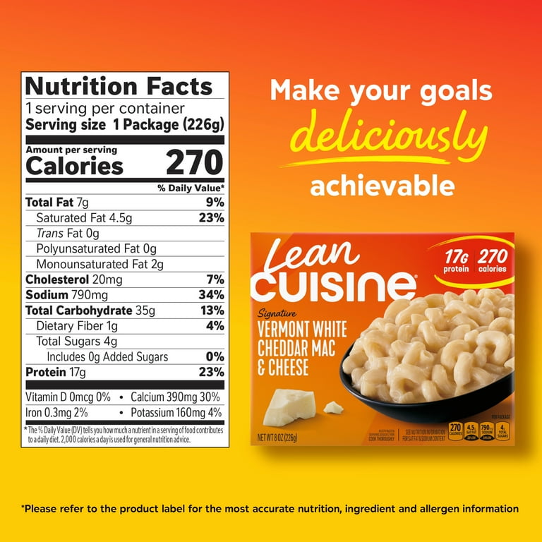 Lean Cuisine White Cheddar Mac and Cheese Microwave Meals for