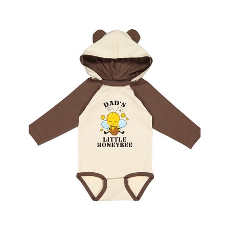 

Inktastic Cute Bee Dad s Little Honeybee with Stars Gift Baby Boy or Baby Girl Long Sleeve Bodysuit