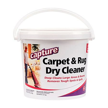 Capture Carpet Dry Cleaner Powder 4 lb - Deodorize Stains Smell Moisture from Rug Furniture Clothes and Fabric, Pet Stains Odor and Smoke (Best Way To Deodorize Carpet)