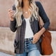 thumbnail image 5 of Chaqueta cárdigan con botones sueltos de manga larga informal de color sólido para mujer con bolsillo Pompotops qwe17560, 5 of 9