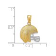 thumbnail image 3 of 14K Yellow Gold Football Helmet Pendant Necklace with Chain, 3 of 4