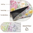thumbnail image 6 of Area Rugs for Living Room Bedroom, Happy Easter 4'x6' Rug Washable Carpet Runner Indoor Outdoor, Spring Easter Bunny Eggs Floral Gray Wooden Non Slip Accent Floor Mats Rug for Kitchen, Office, 6 of 8