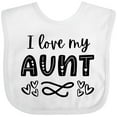 thumbnail image 3 of Inktastic I Love My Aunt Hearts Boys or Girls Baby Bib, 3 of 4