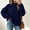 Dark Blue, variant on Long Sleeve Sweater Pullover for Women Knit Boyfriend Fall Winter Womens Tops Plain Warm Chunky Sweaters