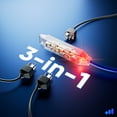 thumbnail image 3 of Extension Cord 1 ft, (2 Pack) Extension Cord with Multiple Outlets and Lit Ends,16 Gauge (Blue) ETL Listed, 3 of 5