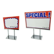 Countertop Acrylic Frame Sign Holder, 10" H Heavy Duty Tabletop Display for 5.5" x 7" Cards, 10 Pack
