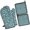 Teal Paisley Pattern, variant on Teal Paisley Pattern Kitchen Oven Mitt and Pot Holder Sets 2 Pcs for Baking, Cooking and Grilling, Heat Resistant Up To 392 °F