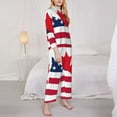 thumbnail image 3 of Disketp USA Canada Flag Pajamas Set Long Sleeve Sleepwear Womens Button Down Nightwear Pj Sets-{designName}-Medium, 3 of 7