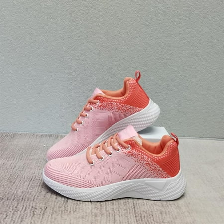 

Women‘s Leisure Knit Sneakers Lightweight Breathable Low Top Lace Up Casual Shoes Women‘s Footwear