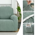 thumbnail image 2 of Nvzi -b Couch Cover Khaki Jacquard Stretch Sofa Covers Reclining Chair Cover for Living Room Sofa Easy Fit Washable Furniture Sofa Protector(1 seat), 2 of 4