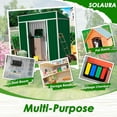 thumbnail image 6 of SOLAURA 6'x4' Outdoor Metal Storage Shed Garden Tool Shed with Sliding Double Door and Single Sloping Roof - Green, 6 of 6