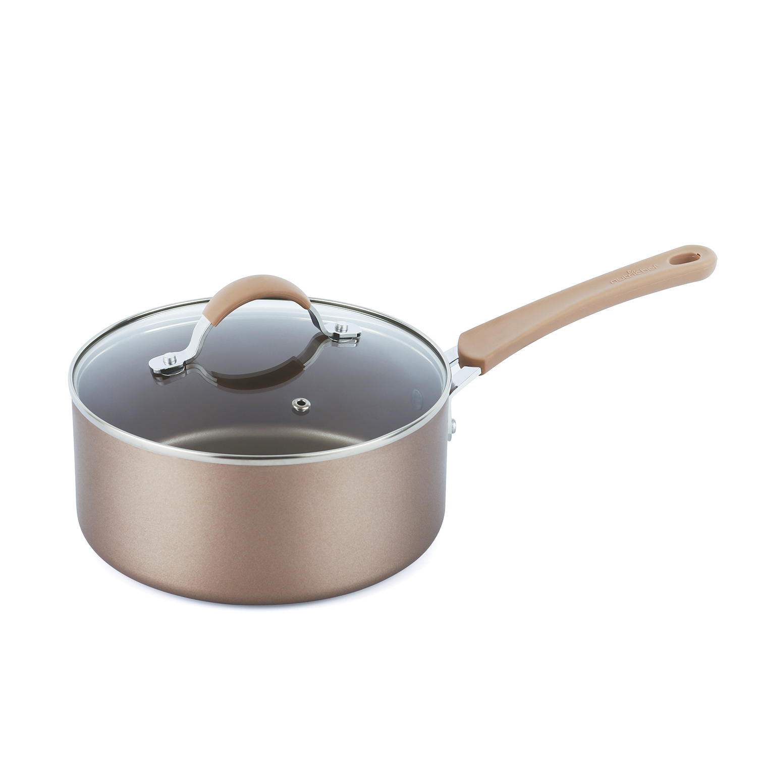 Brown NutriChef 12/'/' Large Fry Pan Non-Stick High-Qualified Kitchen Cookware, One Size Works with Models: NCCW14S /& NCCW20S