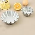 thumbnail image 4 of Hariumiu 1/4Pcs Sunflower Egg Tart Mold Aluminum Alloy Mini Pie Pan Baking Tarts Muffins Cupcakes Mold Reusable Kitchen Tool, 4 of 7