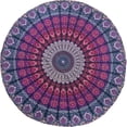 thumbnail image 2 of Round tapestry Indian Mandala Neavy Blue Roundie Beach Throw Tapestry wall hanging Hippy Boho Gypsy Cotton Tablecloth Yoga Sheet 60", 2 of 8