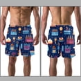 thumbnail image 3 of luoweisi Men's Beach Shorts Quick Dry Swim Trunks with Mesh Lining Candle 2XL, 3 of 5