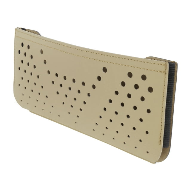 Estuche para Gafas de Sol de Coche Unique Bargains Soporte Universal para Gafas de Sol de Cuero Beige 24x10cm