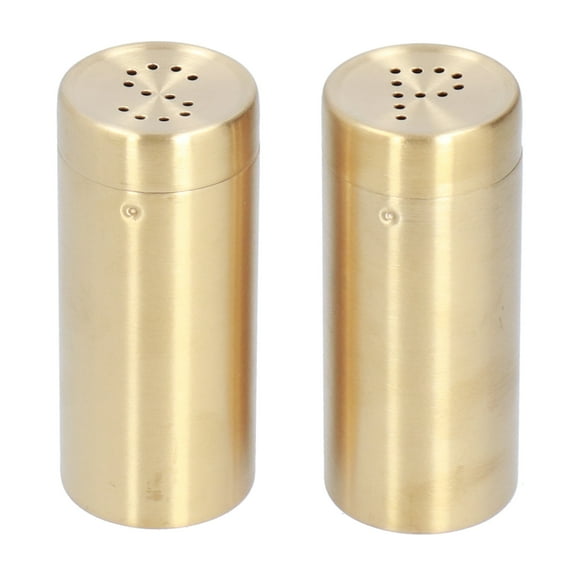 Salt And Pepper Shakers Gold,Spice Jar Stainless Steel Seasoning Bottle Salt and Pepper Shaker Kitchen Tool[Gold]