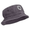 thumbnail image 5 of Winter Wreath Embroidered Pigment Dyed Bucket Hat - Charcoal OSFM, 5 of 5