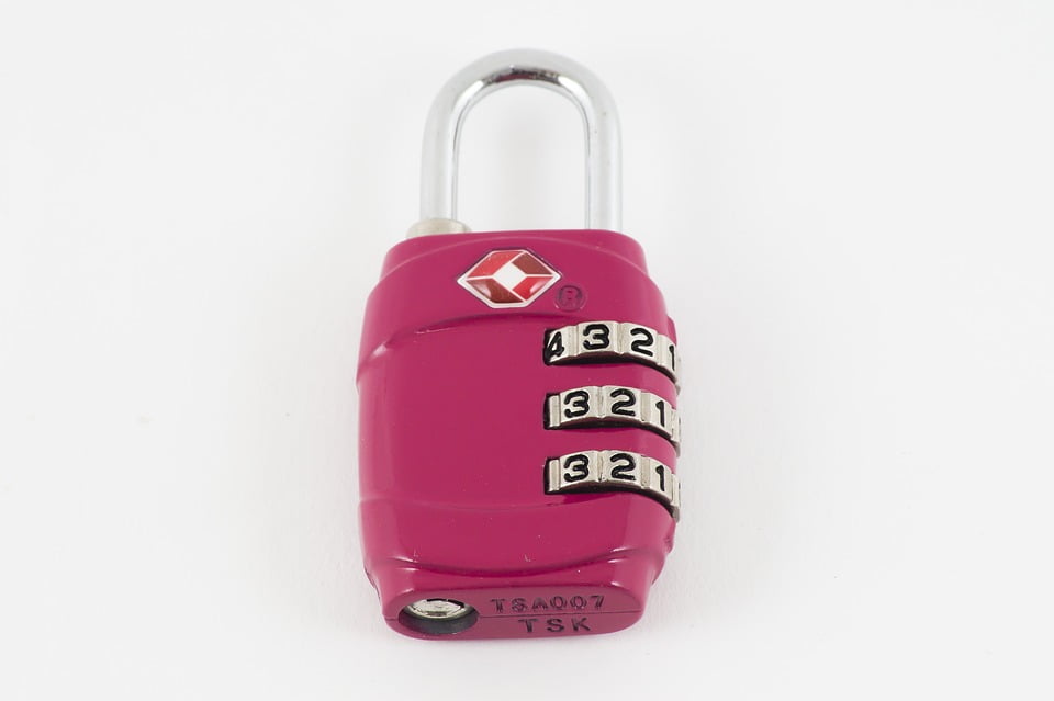 pink combination lock
