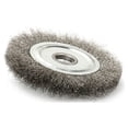 thumbnail image 3 of 3Inch Flat Crimped Stainless Steel Wire Wheel Brush for Angle Grinder 1/4In Bore, 3 of 8