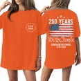 thumbnail image 2 of We the People 250th Anniversary USA Printed Womens Shirts, 1776-2026 250 Years Short Sleeves CrewNeck Graphic Tees for Womens, Womens Tops for 4th of July Independent Day Summer Orange XXXXXL, 2 of 6