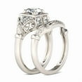 thumbnail image 6 of Eclet Jewels Antique Reproduction Of Vintage Jewelry for Women's - 1.8 Ct White Diamond Silver Ring Set - Retro Vintage Ring with Matching Band - Engagement Wedding Bridal Ring Set - Bridal Jewelry, 6 of 13