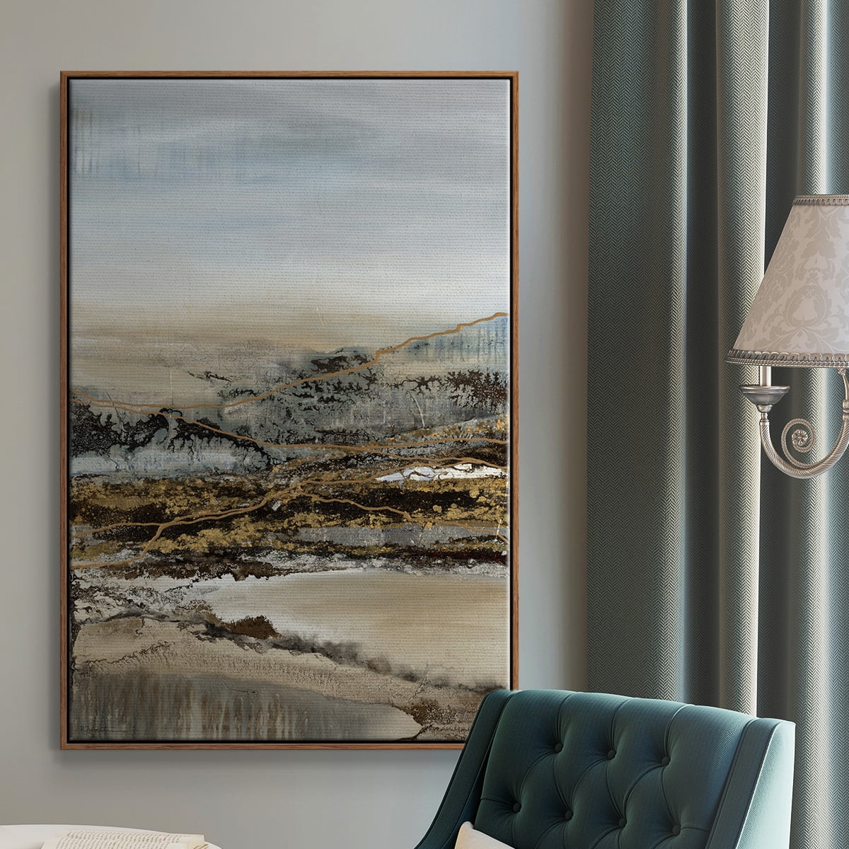 Annual Journey Framed Premium Gallery Wrapped Canvas - Ready to Hang - 25 x 37 - Walnut Floating Frame