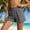 #0233-Dark Gray, variant on Womens A-Line Wide Leg Shorts Summer Casual Loose Pleated Elastic High Waisted Bermuda Shorts