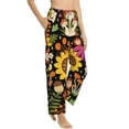 thumbnail image 2 of Uemuo Sunflowers Mushrooms Pattern Women's Wide Leg Palazzo Lounge Pants with Pockets Light Weight Loose Comfy Casual Pajama Pants-Large, 2 of 9