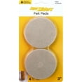 thumbnail image 5 of Super Sliders 3 inch Round Self-Stick Felt Furniture Pads, Beige, 4 Pack, 5 of 7
