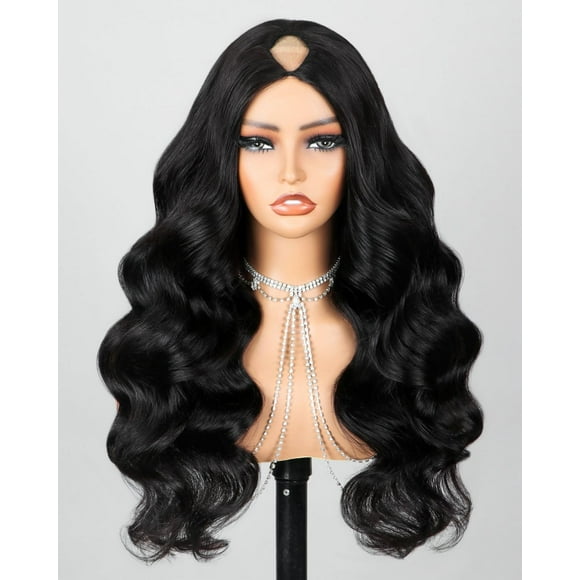 Megalook hair V Part Wig Human Hair Body Wave Glueless Wigs Human Hair Clip in U Part Human Hair Wig No Sew In No Glue No Leave Out Human Hair Wigs for Black Women 20