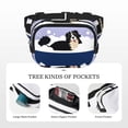 thumbnail image 5 of Rateoe Bernese Mountain Dog Sitting Bath Tub Print Fanny Pack Belt Bag for Women and Men, Square Double-Layer Waterproof Waist Pack with Adjustable Strap for Hiking, Jogging, Cycling, 5 of 9