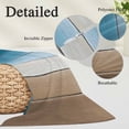 thumbnail image 6 of Blue Brown Ombre Body Pillow Cover, Pillowcase Protectors with Zipper, Breathable Decorative Throw Pillow Case Cover, Vintage Country Wooden Pillow Shams for Couch Sofa 24x36Inch, 6 of 8