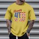 thumbnail image 1 of Tops para hombre, blusas y camisas de cuello redondo y manga corta para hombre, tops casuales de cuello redondo y manga corta con estampados especiales para hombre., 1 of 5