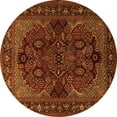 thumbnail image 1 of Ahgly Company Indoor Round Persian Orange Traditional Area Rugs, 4' Round, 1 of 1