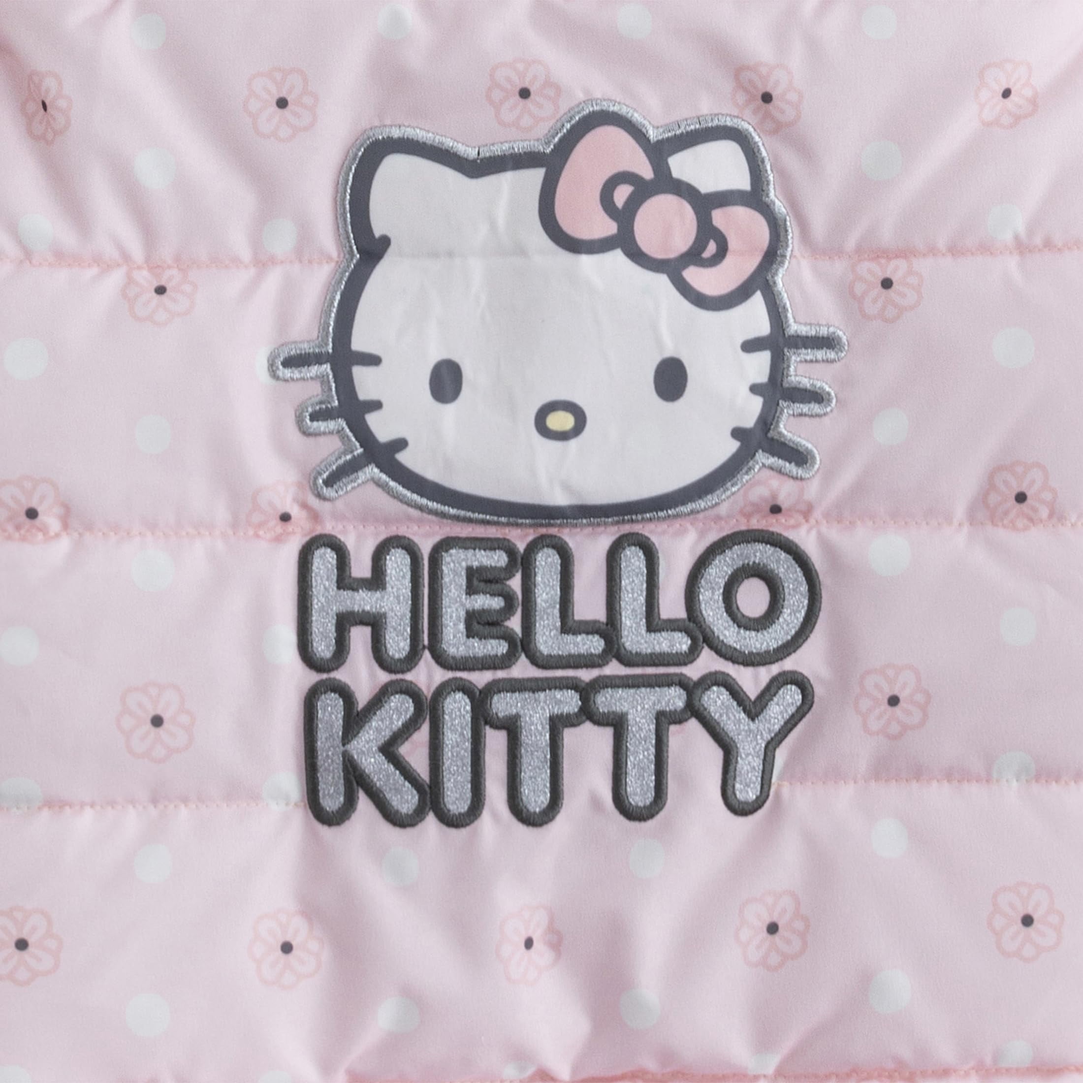 Hello Kitty Sanrio Hooded Puffer Jacket with Ears (Girls), Sizes 2T-6X