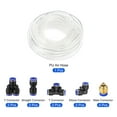 thumbnail image 4 of Uxcell 6mm OD 10 Meters M5 Pneumatic PU Air Hose Pipe Kit with 12Pcs Quick Fittings, Clear, 4 of 6