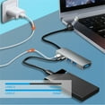 thumbnail image 4 of Hi,Fancy 5 in 1 USB Hub Dock Station Data Transferring Tool Connecting Accessory Multiple Ports Dual-plug Converter Tool Equipment, 4 of 7