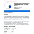 thumbnail image 2 of Windshield Washer Fluid Reservoir Cap - Compatible with 2005 - 2013 Honda Odyssey 2006 2007 2008 2009 2010 2011 2012, 2 of 2