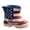 U5-A, variant on 4th of July Decorations Patriotic Boot Planter with USA Flag Design Red White Blue Floral Arrangement Centerpiece for Outdoor Patio Independence Day Memorial Day Party Decor Ceramic Resin Planter